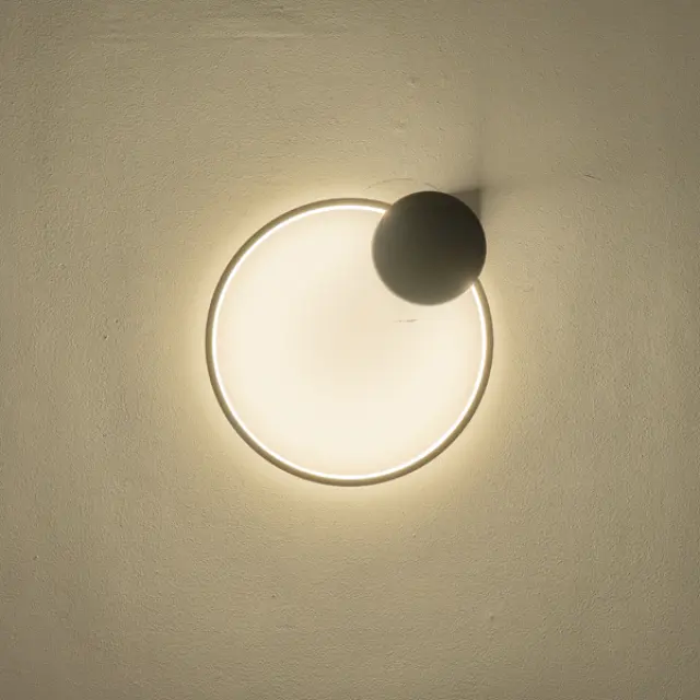 AERO ΑΠΛΙΚΑ ΤΟΙΧΟΥ LED 40W ΜΑΥΡΟ-ΜΠΡΟΝΖΕ Bronze Μαύρο Ορείχαλκος 2
