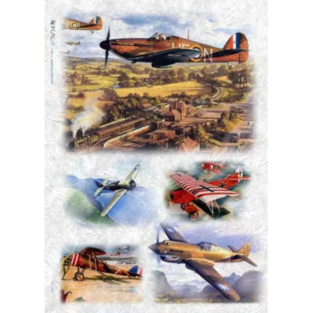 Ριζόχαρτο για Decoupage πολεμικά αεροπλάνα 32Χ45cm VEHICLES-0011