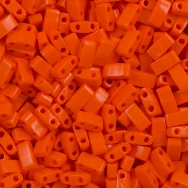 Χάντρα Miyuki Half Tila No406 Opaque Orange ~7gr