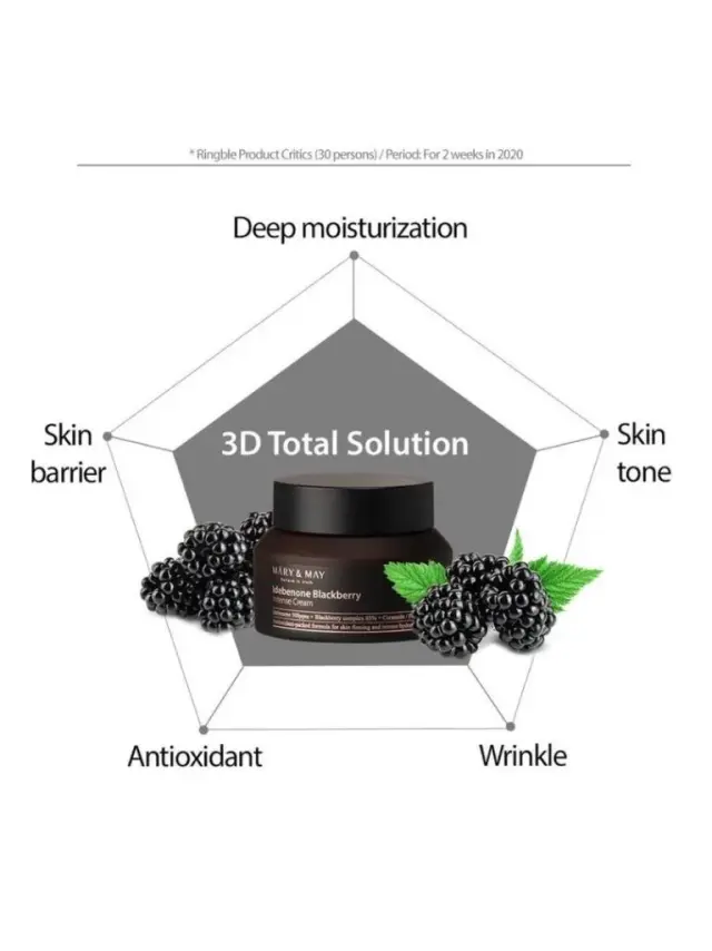 Mary & May Idebenone Blackberry Intense Face Cream Κρέμα Προσώπου Εντατικής Ενυδάτωσης, 12gr 3