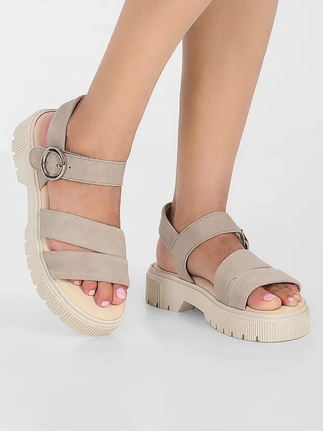 Gabor Πέδιλα Γυναικείο δέρμα Nubuck Μπεζ GAB/64510 12-VISONE 2