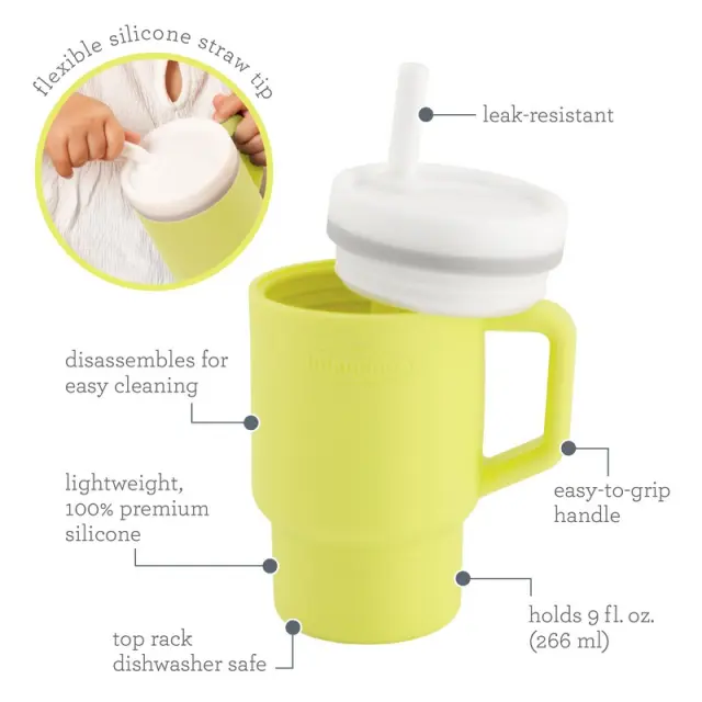 INFANTINO My 1st Tumbler - Citrus - κύπελο με καλαμάκι σιλικόνης 260 ml 3