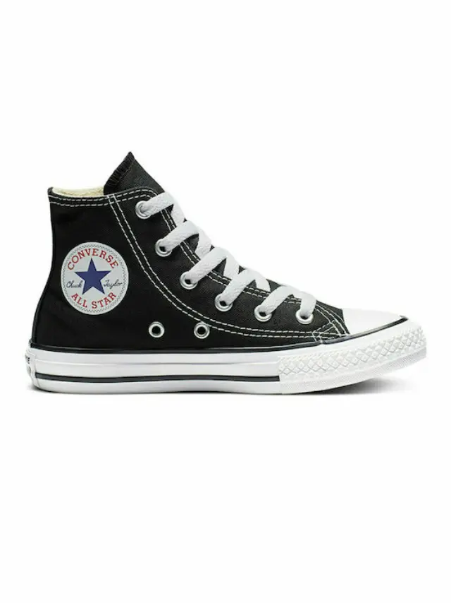Converse Unisex Kids Chuck Taylor All Star HI Canvas Μαύρο - Άσπρο 3J231C (Converse)