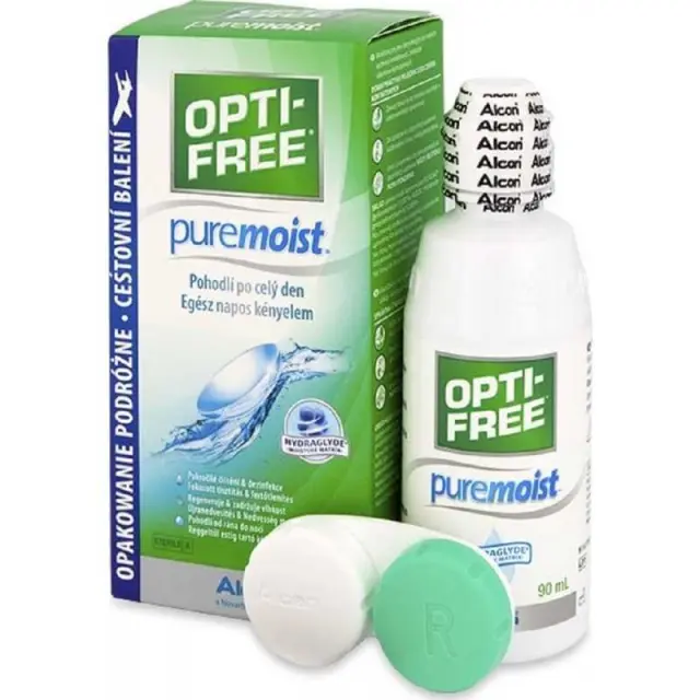 ALCON Opti-Free Pure Moist Υγρό Φακών Επαφής Travel Pack 90mL
