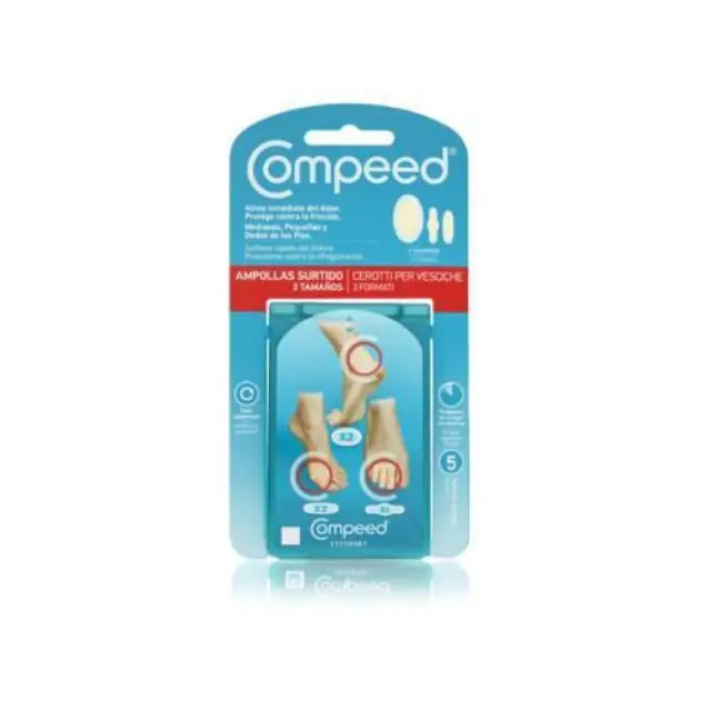 Compeed Blister Mix Travel Pack Επιθέματα για Φουσκάλες σε 3 Διαφορετικά Μεγέθη, 5τμχ