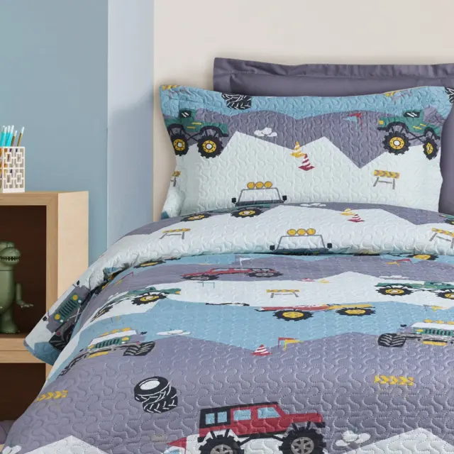 Σετ Παιδικές Μαξιλαροθήκες 2 Τεμαχίων Das Kids 4926 Green- Grey 50x70 2