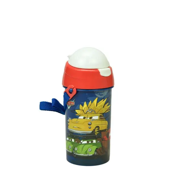 Gim Παγούρι Πλαστικό με Καλαμάκι 500ml Cars (552-72209) 3