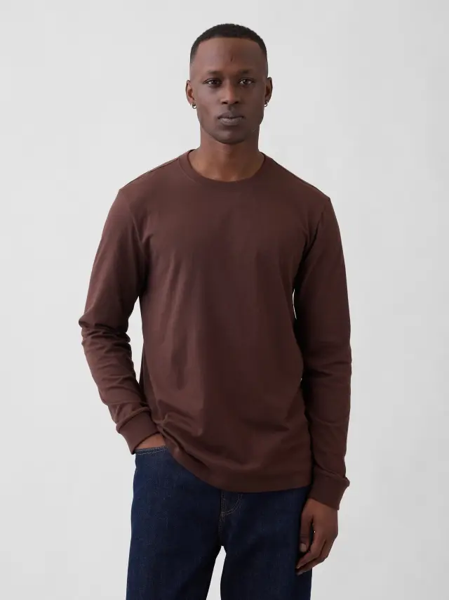 Καφέ Everyday Soft Crewneck Μπλούζα Dark brown