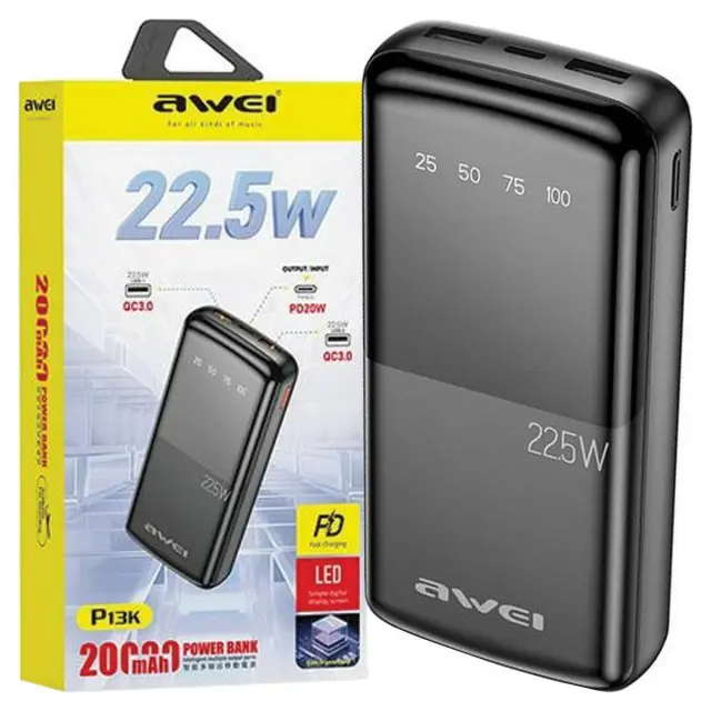 Powerbank - P13K - 20.000mah - 22.5W - AWEI - 009102 2