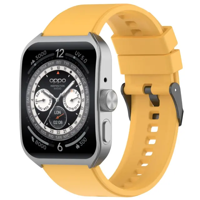 Λουράκι Solid Color για Smartwatch 22mm-Yellow OEM