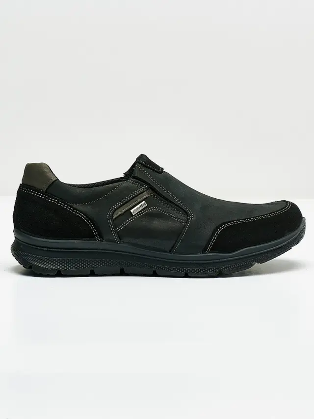Imac Μοκασίνια-Loafers Ανδρικό Δέρμα Suede/Δέρμα Nubuck Μαύρο IMA/253138 NERO/GRIGIO 2
