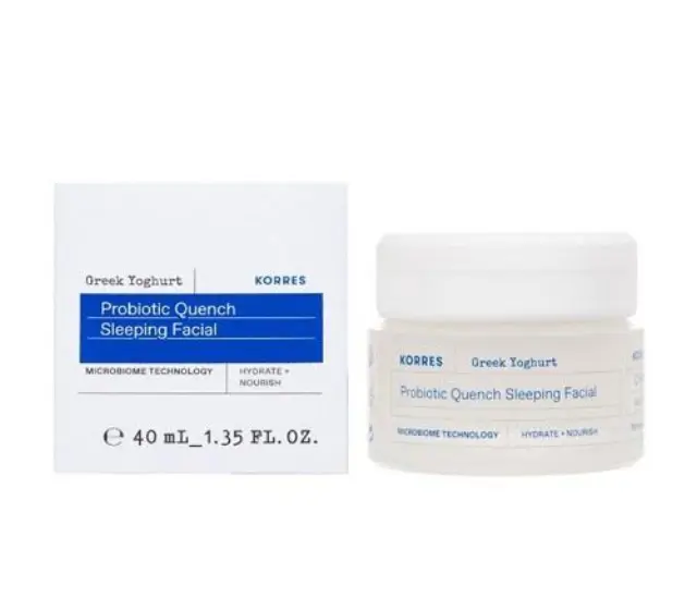 Korres Greek Yoghurt Probiotic Quench Sleeping Facial Κρέμα Νύχτας με Προβιοτικά για Αναπλήρωση, Θρέψη και Ενυδάτωση, 40ml