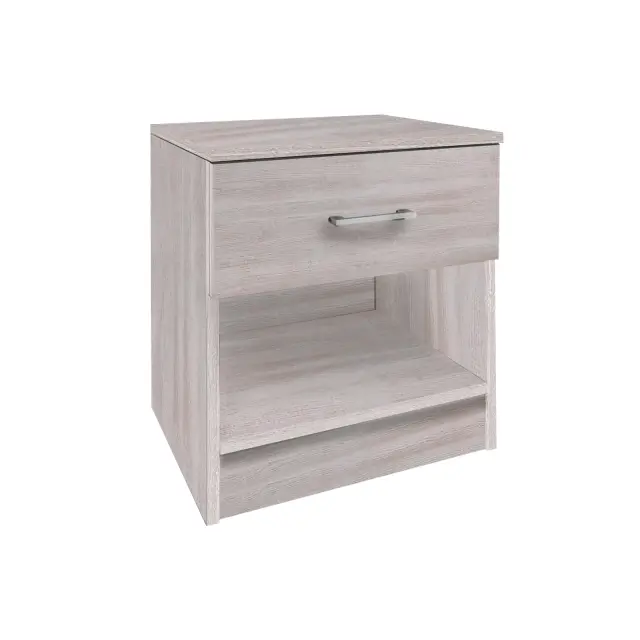 Κομοδίνο LIFE White Wash Μελαμίνη 41x32x48cm