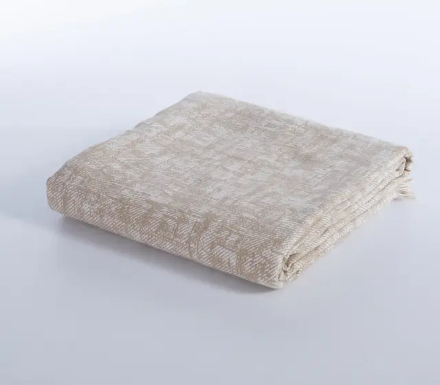 NEF-NEF ΡΙΧΤΑΡΙ ΤΡΙΘΕΣΙΟΥ ΚΑΝΑΠΕ GARCIA 170X300 NEF-NEF HOMEWARE, 75% BAMB-25% ΠΟΛ - BEIGE (038077) 3