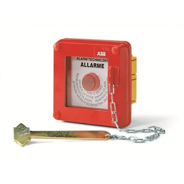 Emergency stop button with hammer IP55