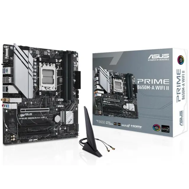 ASUS PRIME B650M-A WIFI II AMD B650 Socket AM5 micro ATX (90MB1EG0-M0EAY0) (ASU90MB1EG0-M0EAY0)