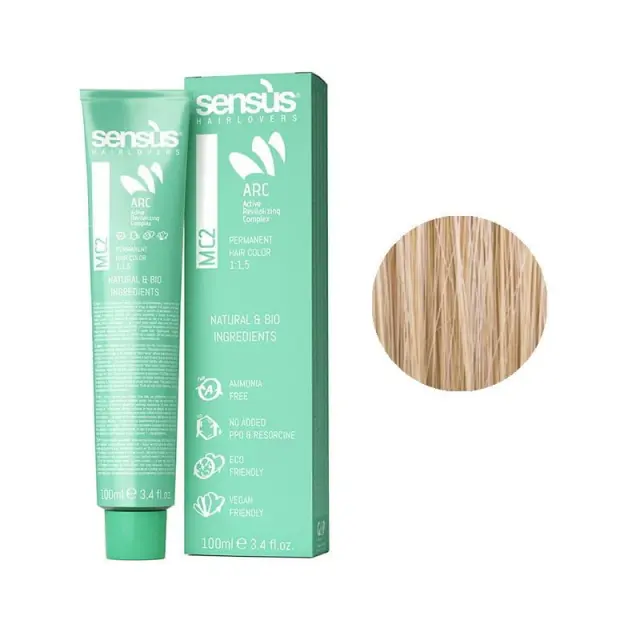 Sensus MC2 Permanent Hair Color 11.3 Ultra Platinum Golden Blonde 100ml - (μόνιμη βαφή χωρίς αμμωνία πλατινέ κατάξανθο ντορέ)