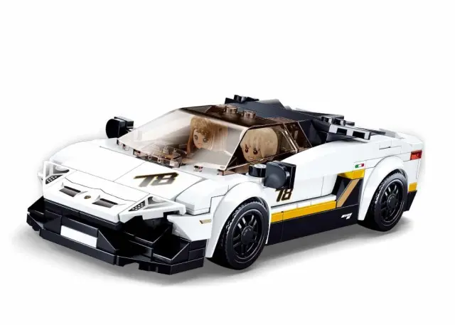 Sluban Τουβλάκια Ιταλικό Αυτοκίνητο Super Car Λευκό για 8+ ετών 276τμχ M38-B0957