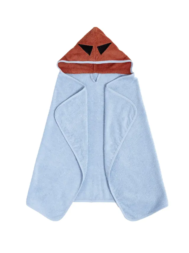 Nima Kids Παιδική κάπα 70x120 με κουκουλα - Superhero Μπλε, Πορτοκαλί 2