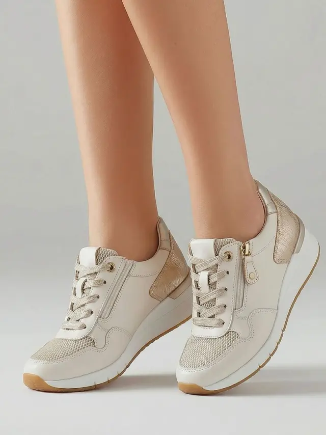 Gabor Sneakers Γυναικείο Δέρμα\Ύφασμα Μπεζ GAB/86506 52-OAK 2
