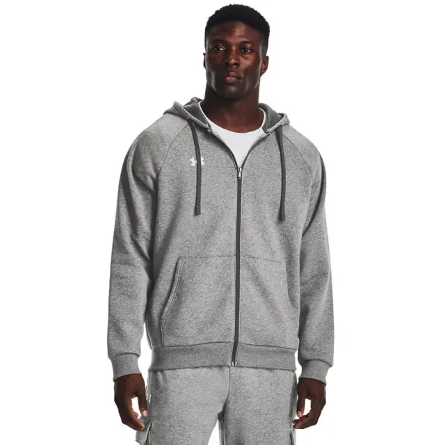 Under Armour Rival Fleece Full Zip Hoodie (1379767-025) - Γκρί