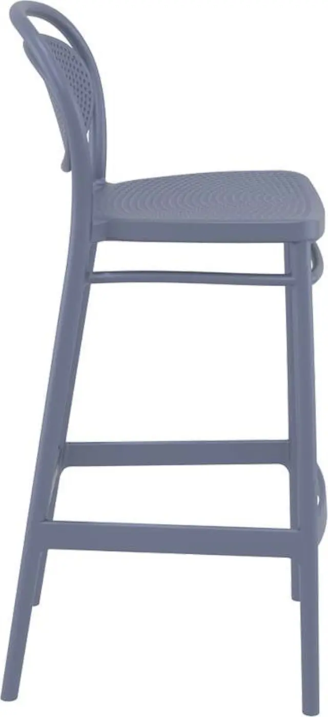 Σκαμπό Bar MARCEL Σκούρο Γκρι PP 45x52x106cm 3