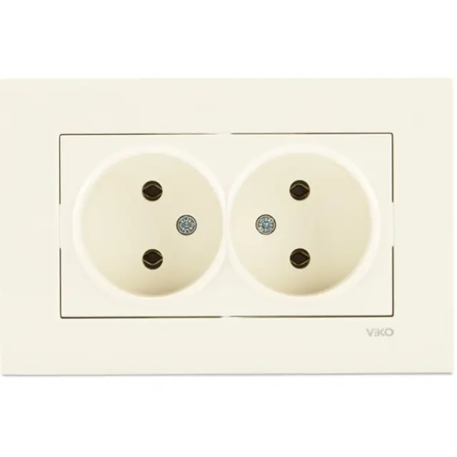 Karre Beige Two Gang Socket