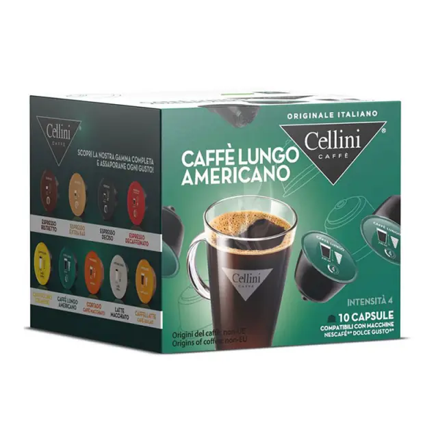 Cellini Caffe Lungo Americano Dolce Gusto κάψουλες - 10 τεμ. 2