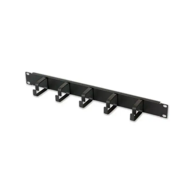 Techly Rack Cable Organizer 19" 1U 5x 65mm Brackets Black (305922)