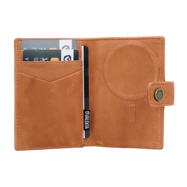 Valenta Δερμάτινο Πορτοφόλι Ανδρικό με RFID / Leather Wallet: MagSafe Luxe (5 χρώματα) - Καφέ 2