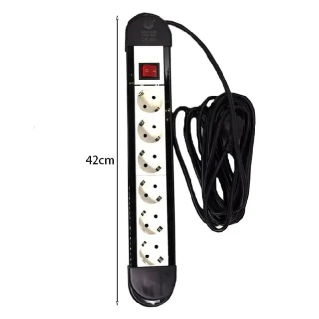Qiaosheng πολύμπριζο 6 θέσεων με διακόπτη 5m 16A/250V~2500W - 6-position multi-socket with switch 47163 2