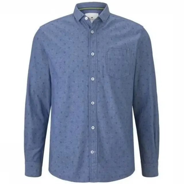 TOM TAILOR ΠΟΥΚΑΜΙΣΟ ΑΝΔΡΙΚΟ BLUE