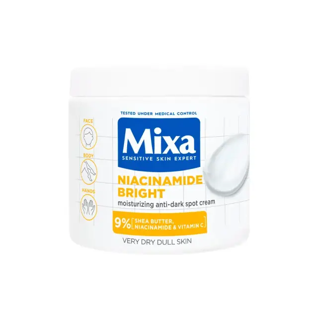 Mixa Niacinamide Bright Body Cream Ενυδατική Κρέμα Σώματος με Νιασιναμίδη, 400ml