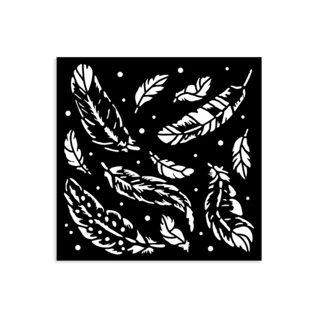 Thick Stencil Stamperia 12x12cm, Herbarium Silvae, Φτερά