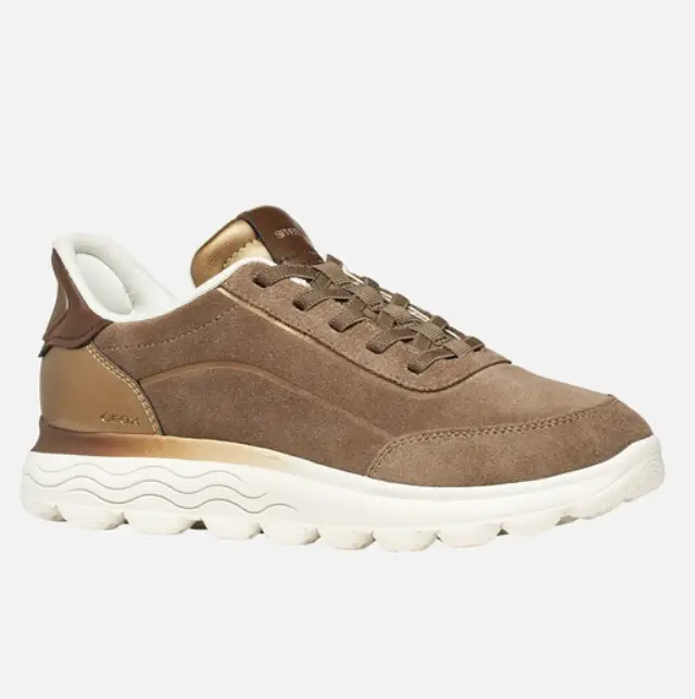 Γυναικεία Ανατομικά Δερμάτινα Sneakers Geox Spherica D657MA-022NF-C6029 Taupe Πούρο - 37 2