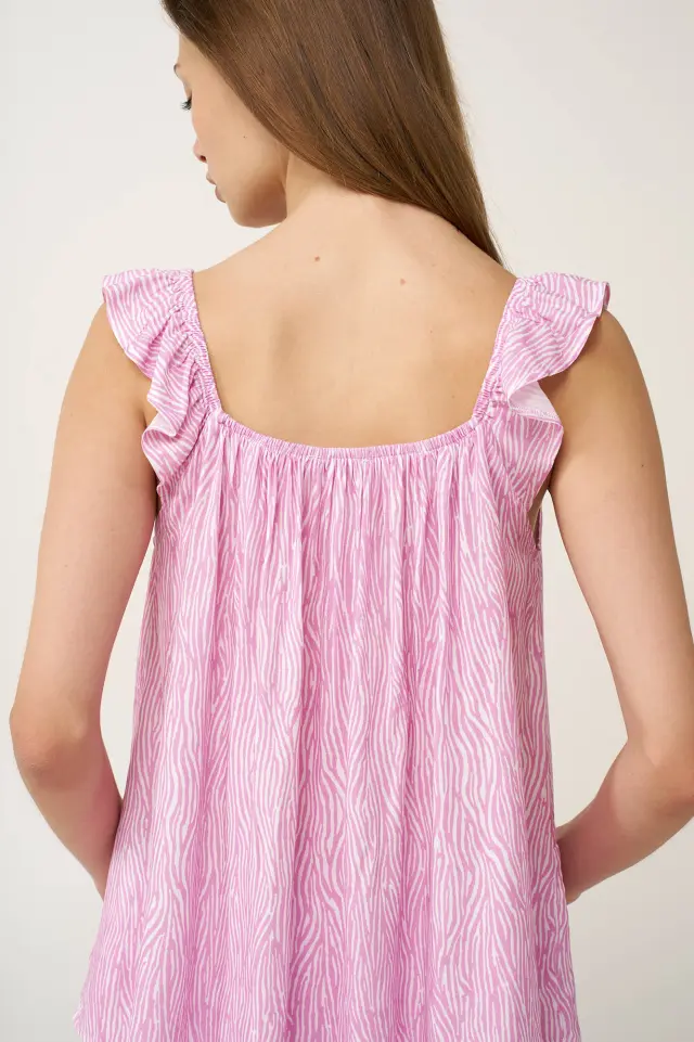 Καλοκαιρινό Baby doll με Σούρες Vamp 24145 PINK FLIRT 2