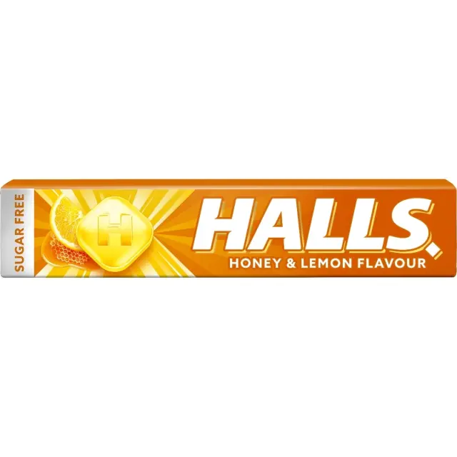 Halls Καραμέλα Μέλι - Λεμόνι Χωρίς Ζάχαρη 32gr 1 τμχ
