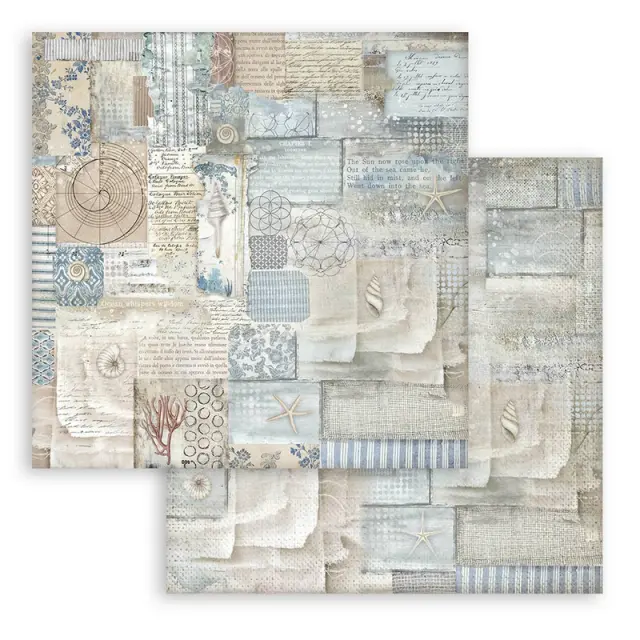 Χαρτιά scrapbooking 10τεμ, 30.5×30.5cm Stamperia, Silent Sea, Backgrounds 3