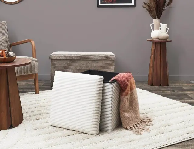 Σκαμπό Scott Home Deco Factory με αποθηκευτικό χώρο και διαστάσεις 38x38x38cm - White HD0276 2