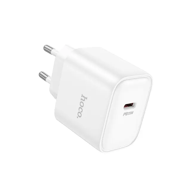 Φορτιστής Ταξιδίου Hoco. DC71 1xUSB-C PD25W QC Λευκός