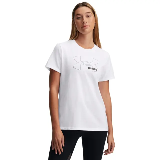 Under Armour Rival Outline T-Shirt (1389719-100) - Λευκό-Μαύρο