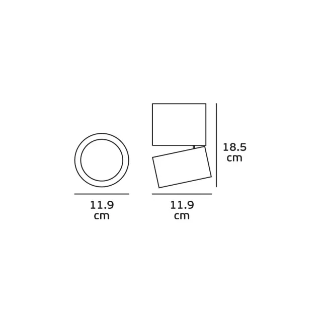 Mae Σποτ οροφής GU10/ES111 ø11.9x18.5cm κινητό μαύρο Άσπρο 2