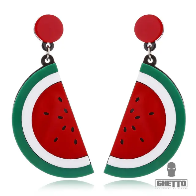 Ghetto Watermelon Acrylic Earrings