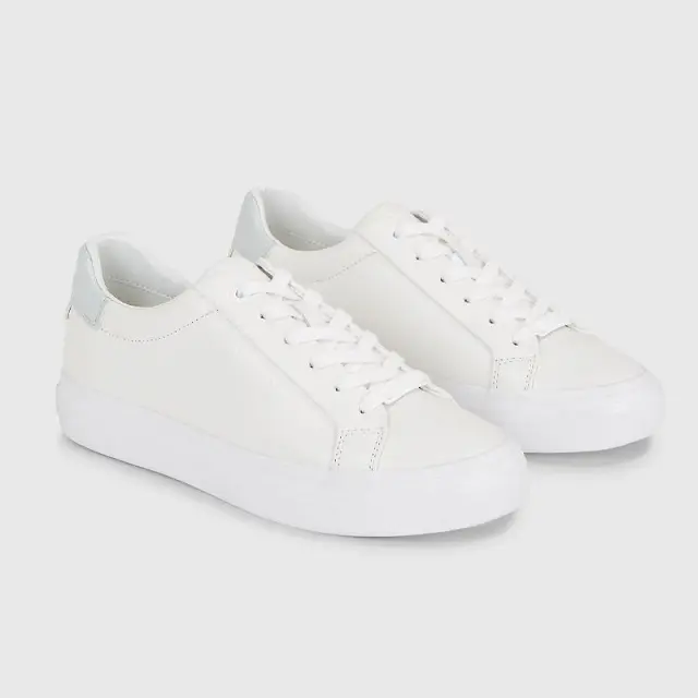 Calvin Klein - Γυναικεία Sneakers Vulc Lace Up Nano Fox-Lth HW0HW01066-0K9 Λευκό - 41 2