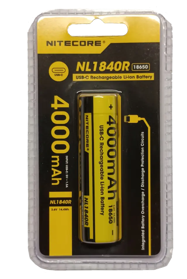ΜΠΑΤΑΡΙΑ NITECORE 18650 / 4000mAh (τιμή τεμαχίου), NL1840R