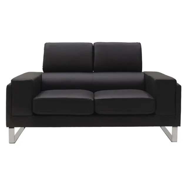 Καναπές Shea 2θέσιος pu μαύρο-inox 158x80x87εκ 3
