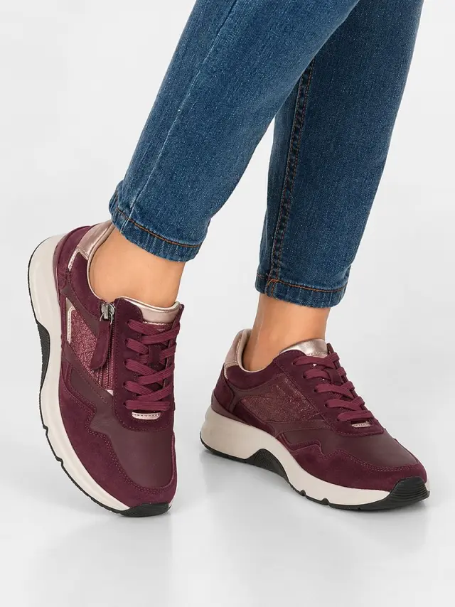 Gabor Sneakers Γυναικείο δέρμα/δέρμα Nubuck Μπορντώ GAB/76896 011-MERLOT - 39 2