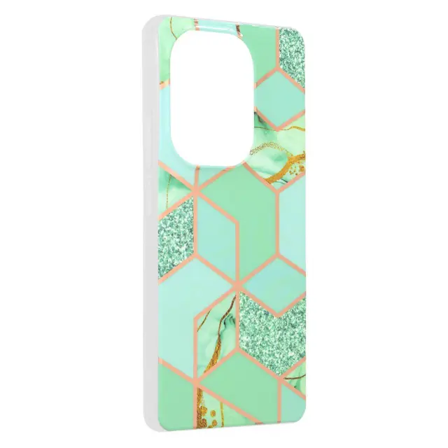 Techsuit® Marble Series Θήκη για Redmi Note 13 Pro 4G/Poco M6 Pro 4G-Green Hex