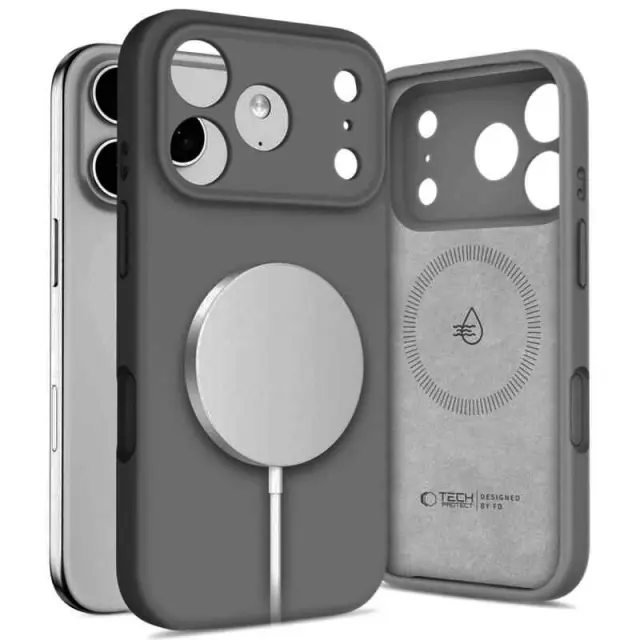 Tech-protect Silicone Magsafe Iphone 17 Pro Max Dark Grey