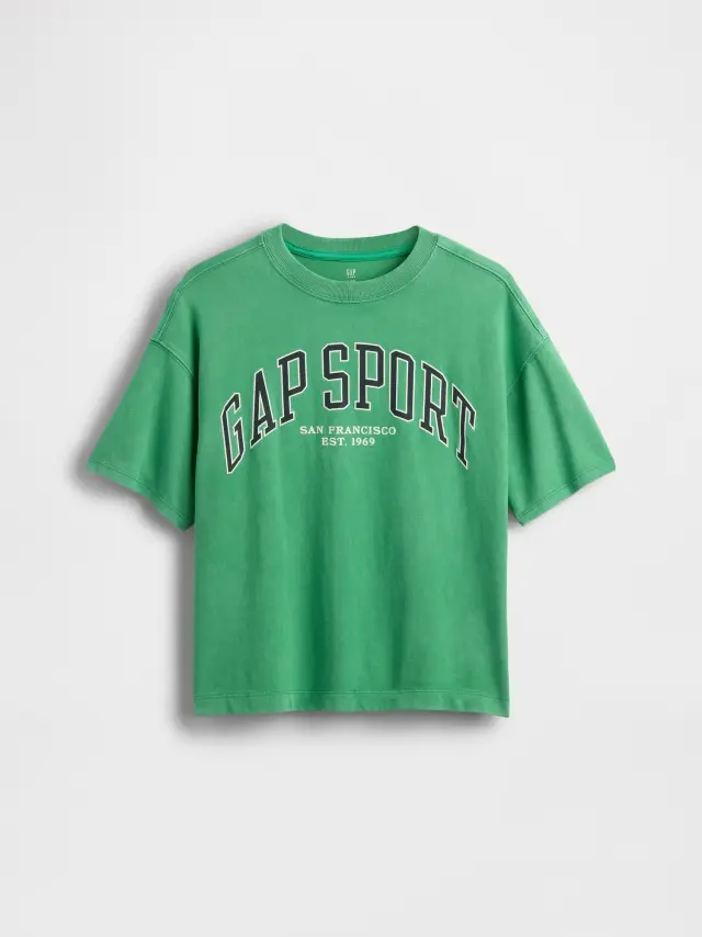 Παιδική Μπλούζα Oversized με Λογότυπο Gap Sport GALLANT GREEN